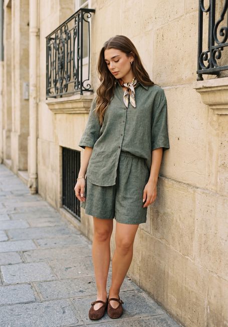 Groene MSCH COPENHAGEN Blouses MSCHVIANA GINIA 3/4 SHIRT - large