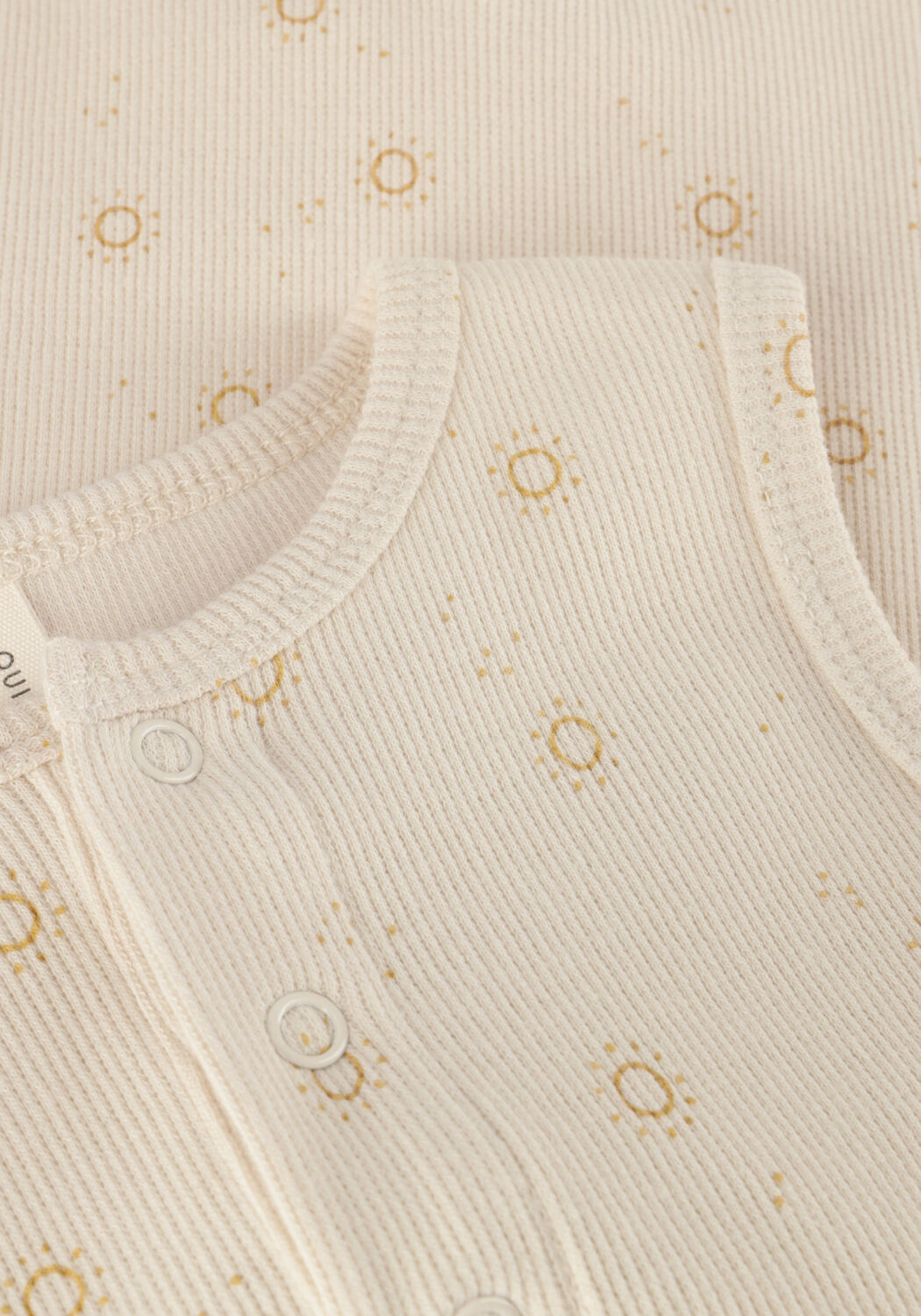 QUINCY MAE Baby Boxpakken Ribbed Henley Romper Suns Beige