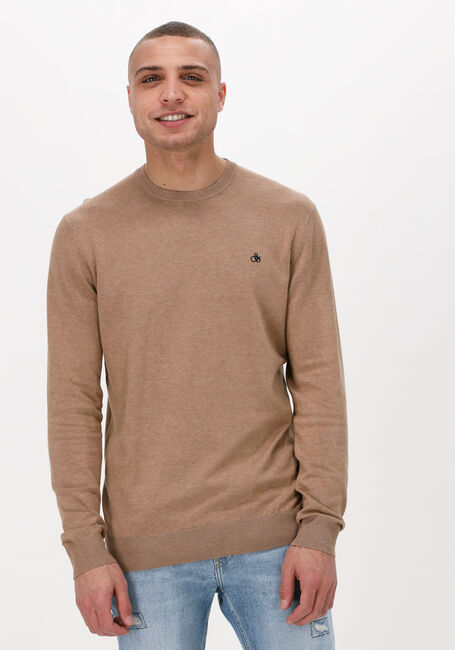 Camel SCOTCH & SODA Trui CLASSIC CREWNECK PULLOVER - large