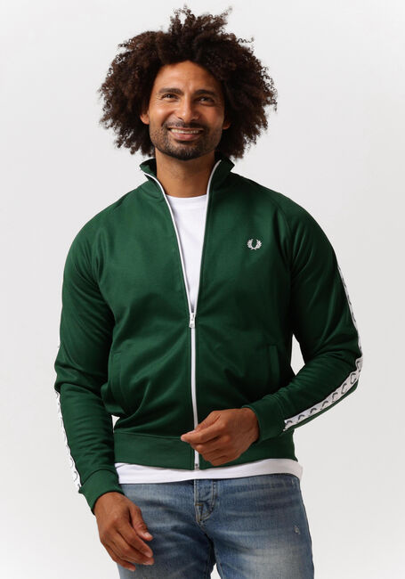 vijand Verdragen doel Groene FRED PERRY Vest TAPED TRACK JACKET | Omoda