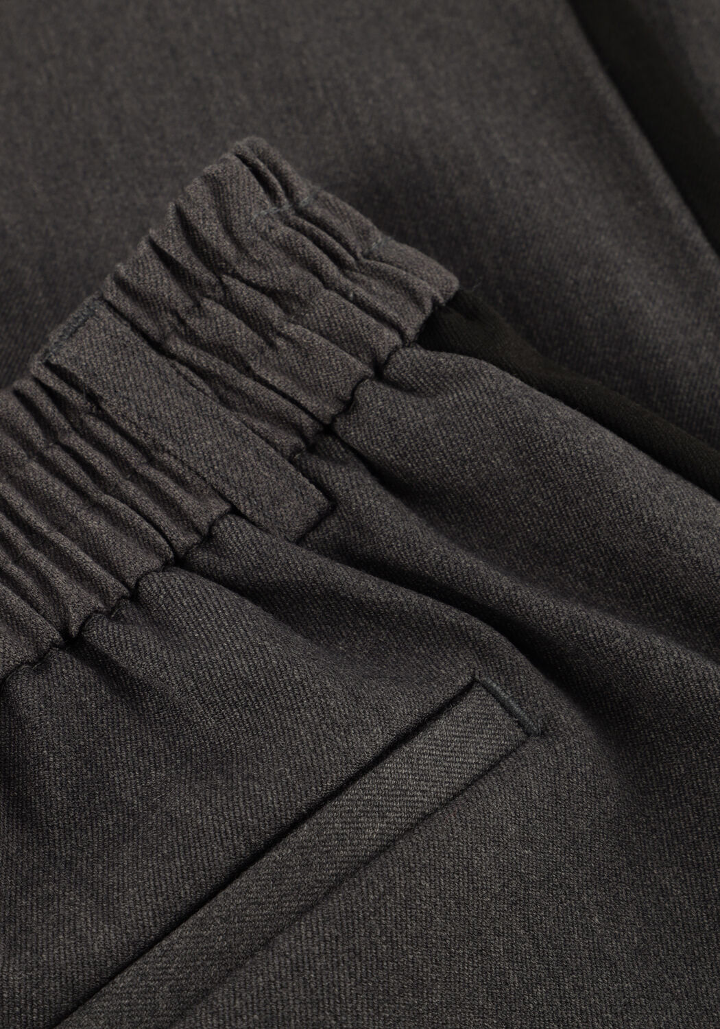 Donkergrijze OBJECT Wijde broek OBJLISA WIDE PANT - large