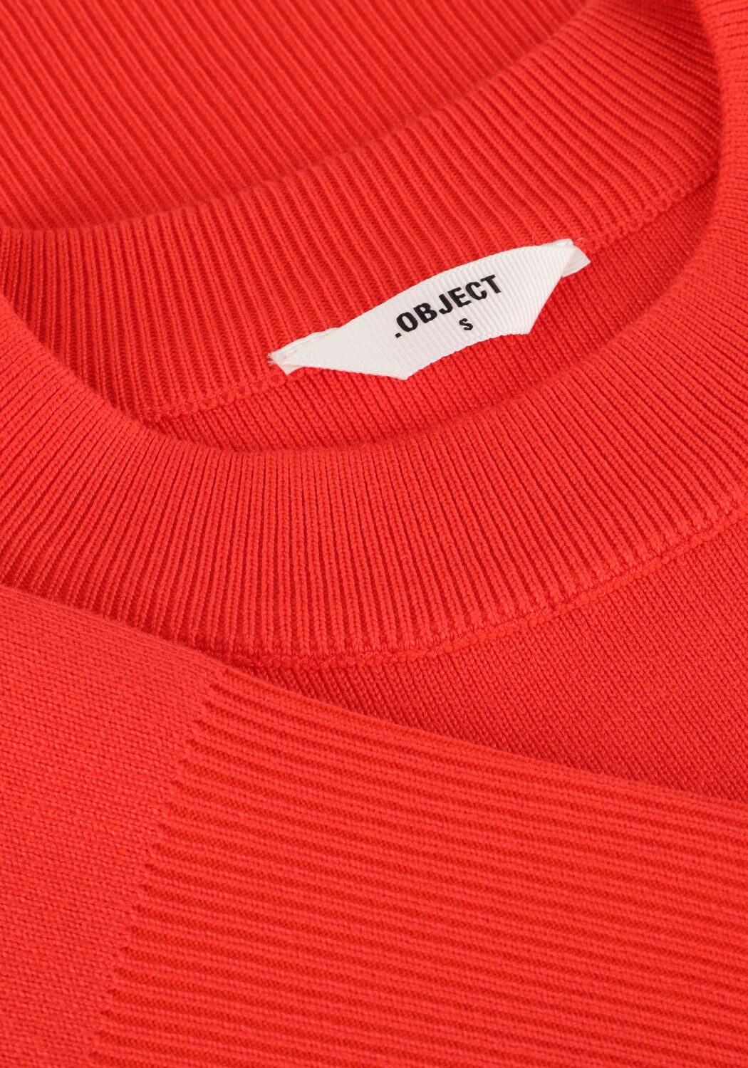 Rode OBJECT Trui OBJELLY L/S OZ O-NECK KNIT DIV - large