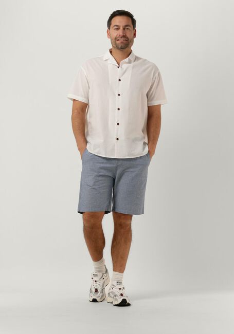 Gebroken wit ANERKJENDT Casual overhemd AKKARSTEN S/S SEERSUCKER SHIRT - large