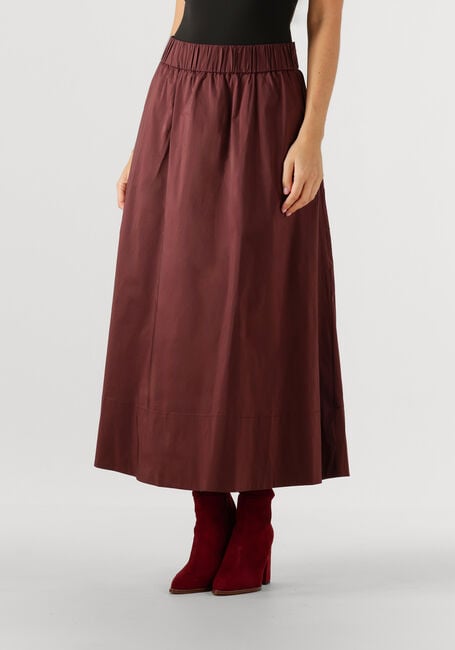 Bordeaux NEO NOIR Midirok YARA LONG POPLIN SKIRT - large