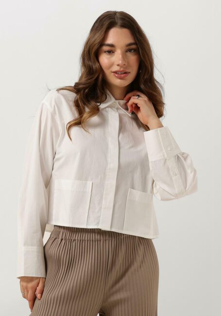 Witte Y.A.S. Blouses YASLEE LS SHORT SHIRT - large