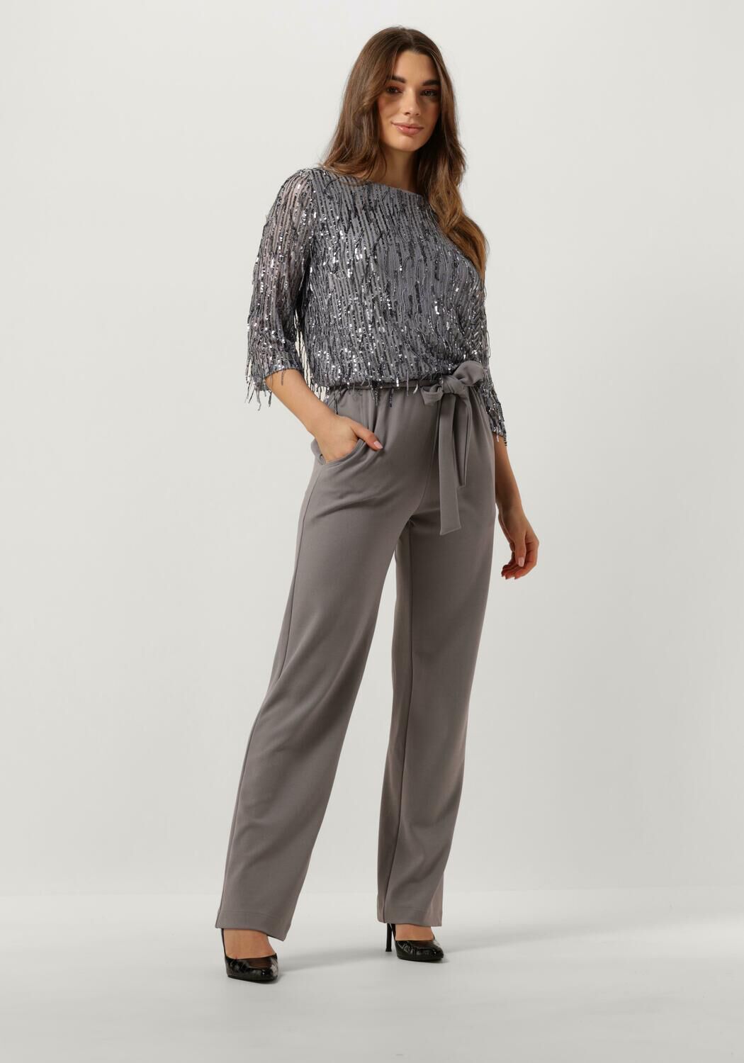 Ana Alcazar Zilveren Jumpsuit Damesbroeken Gray Dames