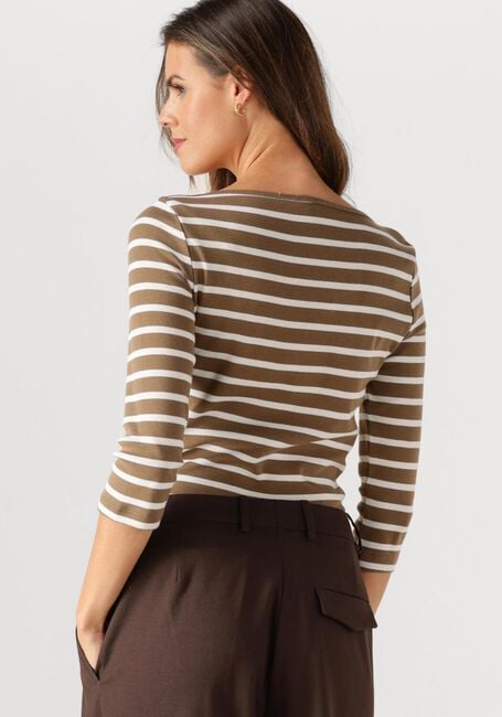 Khaki TOMMY HILFIGER Top SLIM CODY BOAT-NK 3/4SLV - large