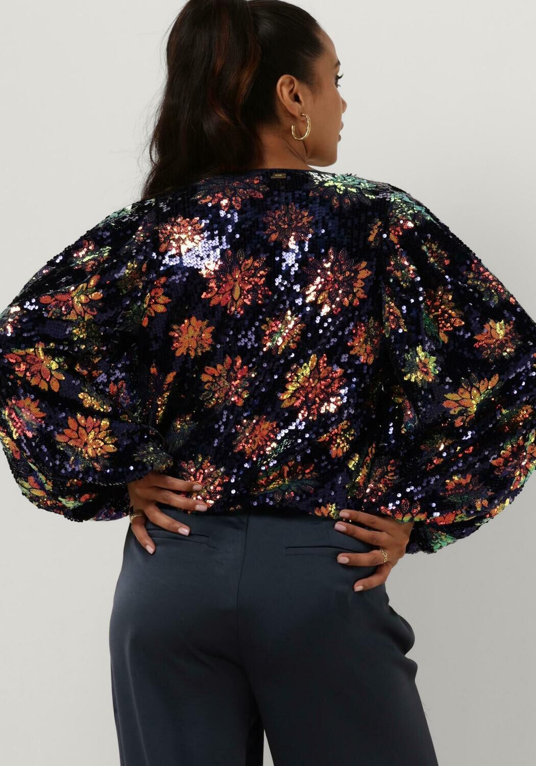 POM AMSTERDAM Dames Blouses Mesmerizing Top Blauw