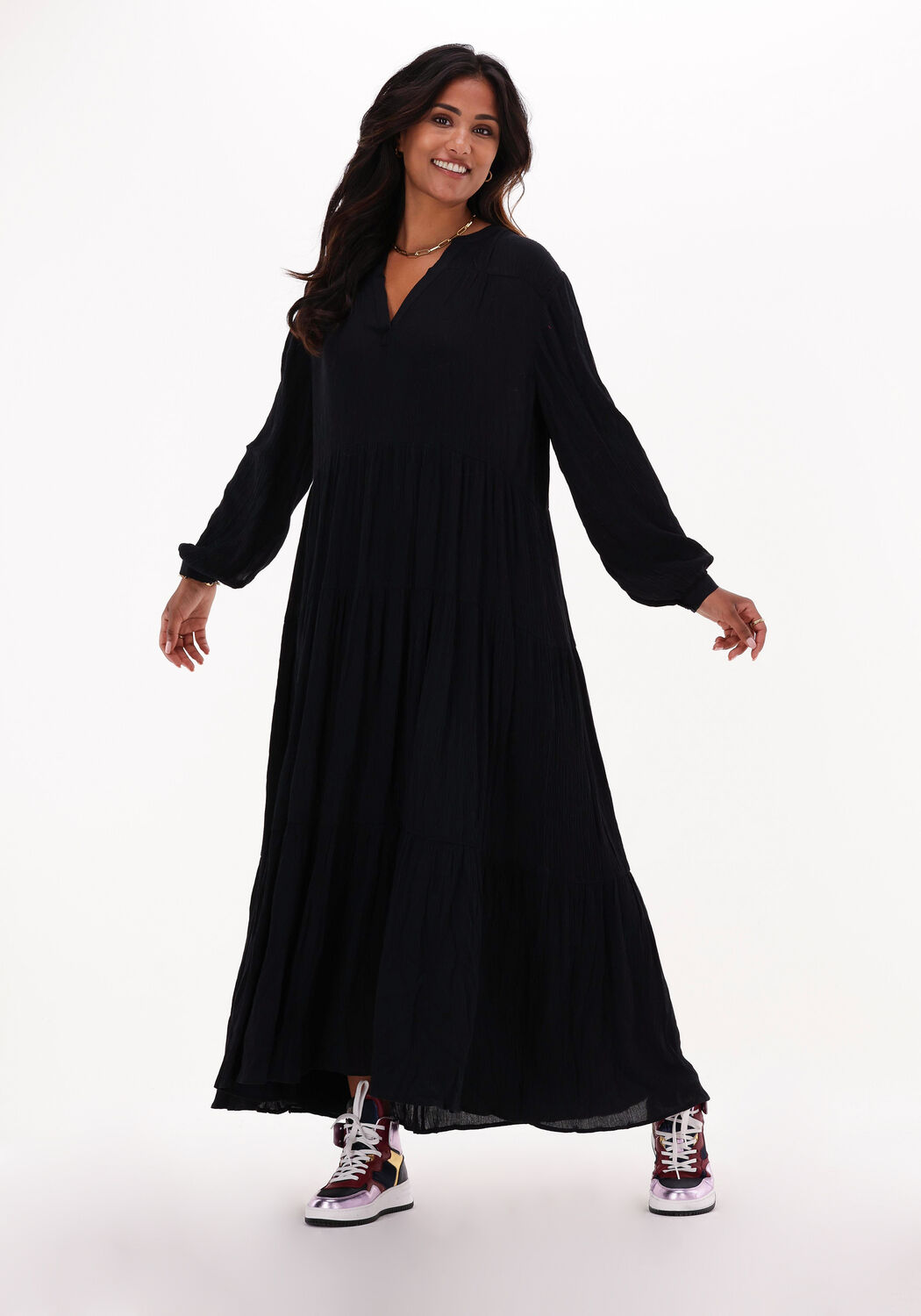 donkerblauwe by bar maxi jurk julia dress