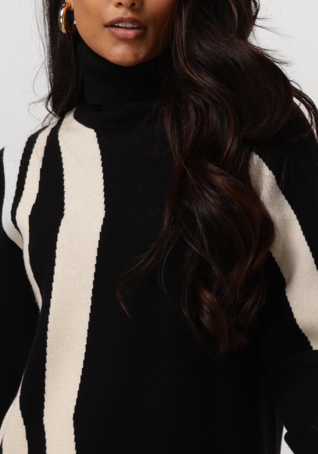 OBJECT Dames Jurken Objray L s Knit Rollneck Dress Zwart