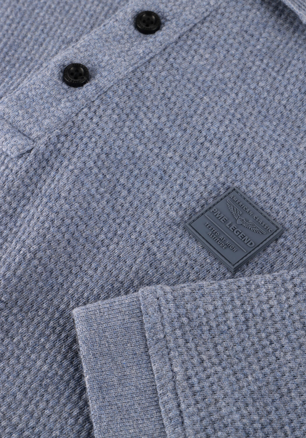 Blauwe PME LEGEND Polo POPCORN JERSEY - large