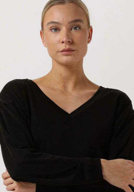 Zwarte SIMPLE Longsleeves TAMYRA JER-MODAL-22-3 - large