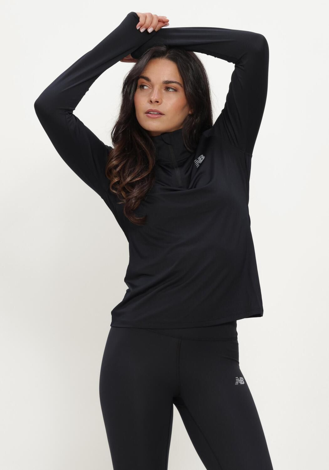 Zwarte NEW BALANCE Trui SPORT 1/4 ZIP - large