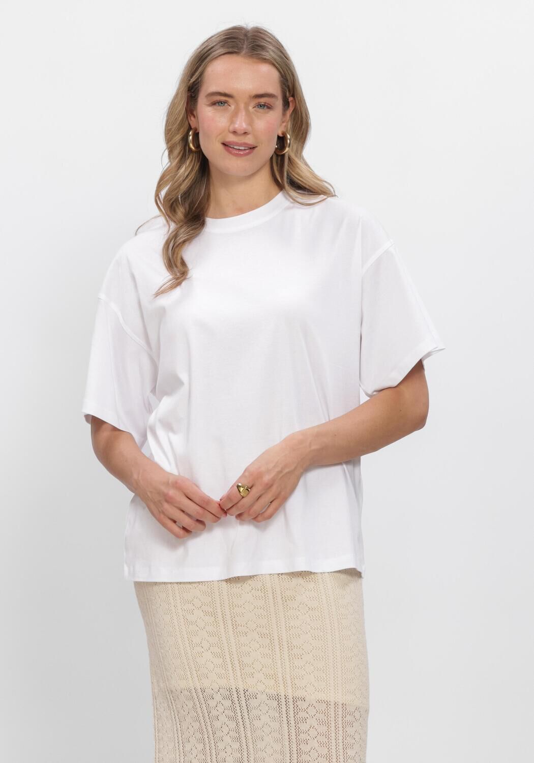 Witte MSCH COPENHAGEN Tops & T-shirts MSCHKINSEY MELEA TEE - large