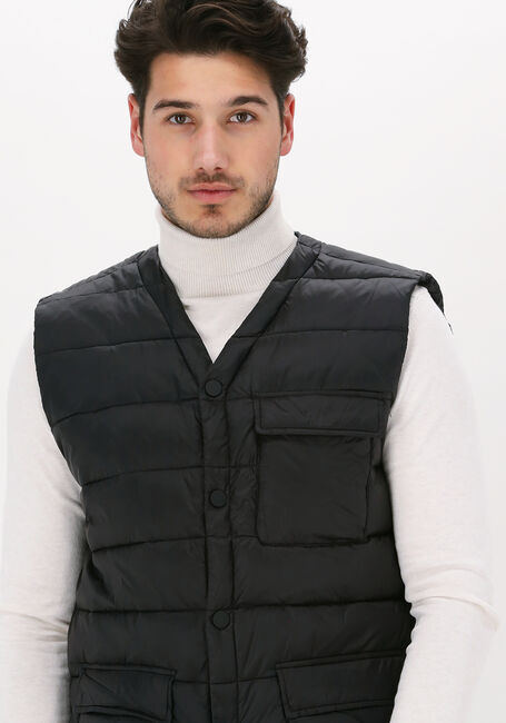 Zwarte ANERKJENDT Bodywarmer AKRASMUS PADDED GILET - large