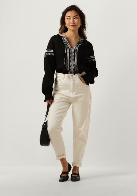 Zwarte SCOTCH & SODA Blouses BALLOON SLEEVE EMBROIDERY TOP - large