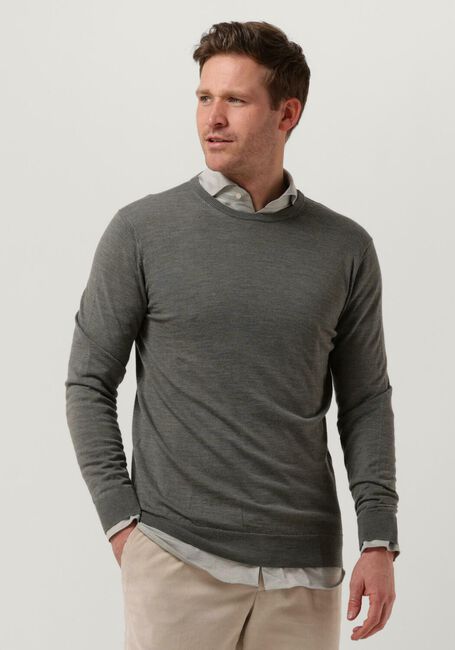 Groene PROFUOMO Trui PULLOVER CREW NECK - large