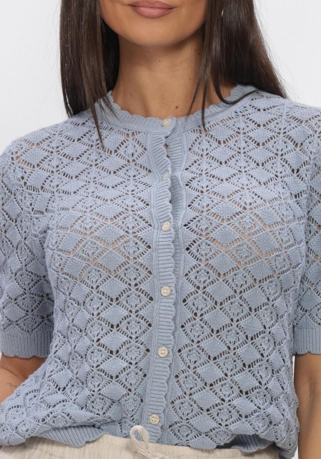 Blauwe SELECTED WOMEN Vest SLFSOFIA 2/4 KNIT CARDIGAN - large