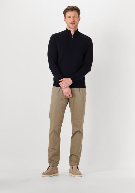 Donkerblauwe PROFUOMO Trui HALF ZIP LUXURY BASIC - large