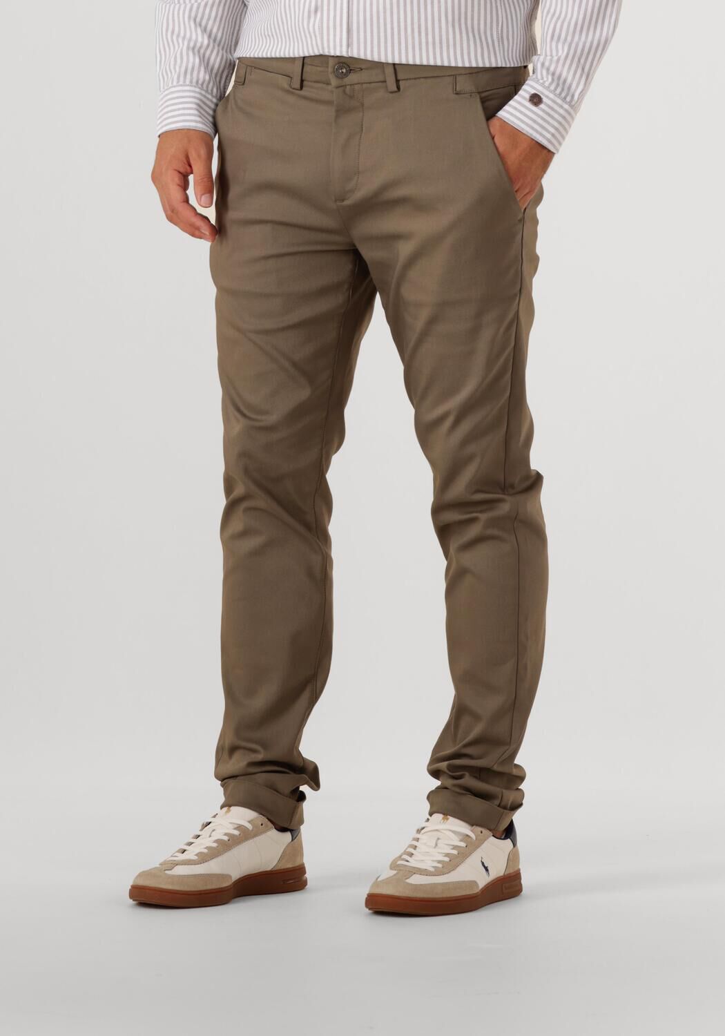 CAST IRON Heren Broeken Riser Chino Khaki