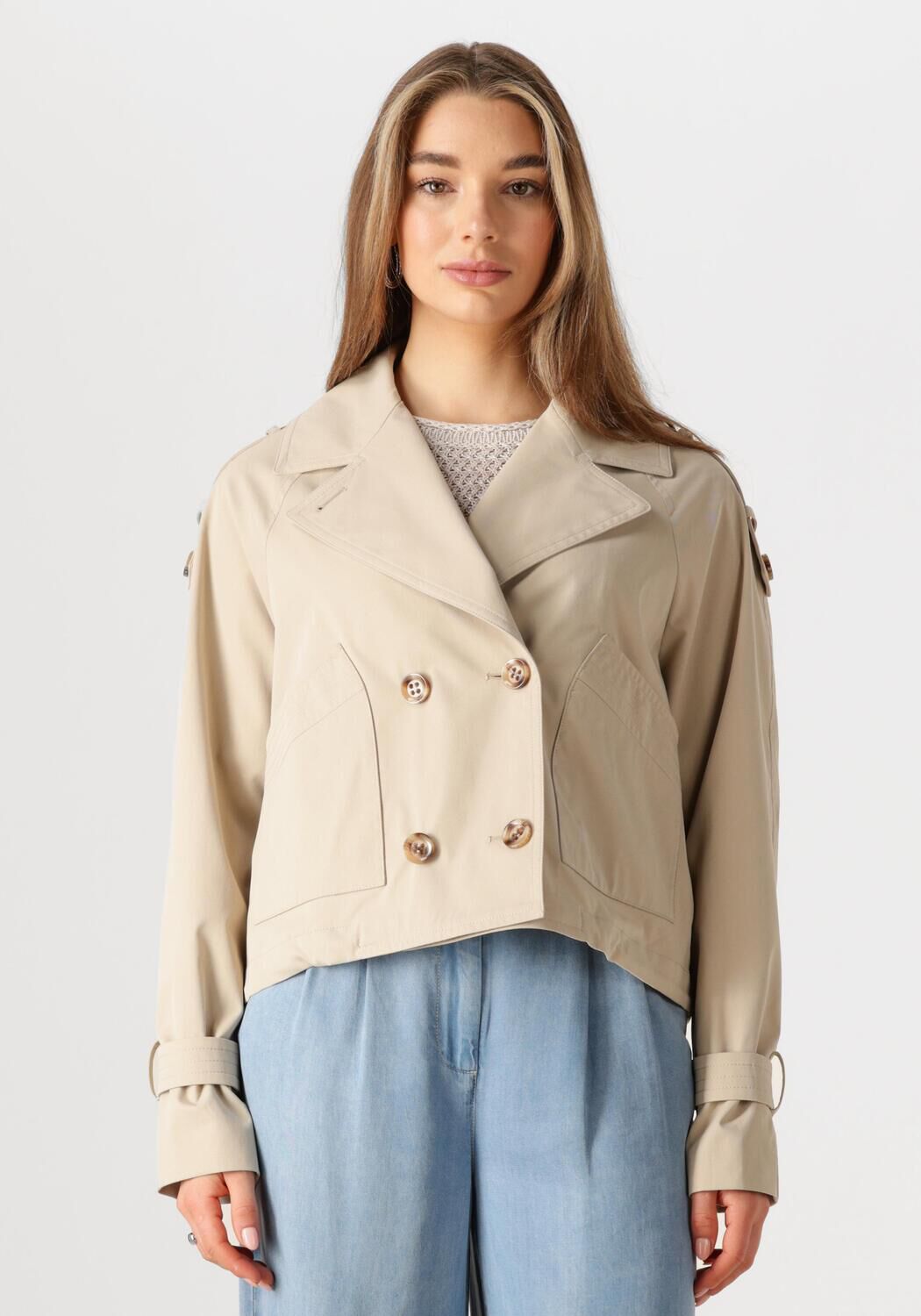 BEAUMONT Dames Jassen Gracy Short Trench Beige