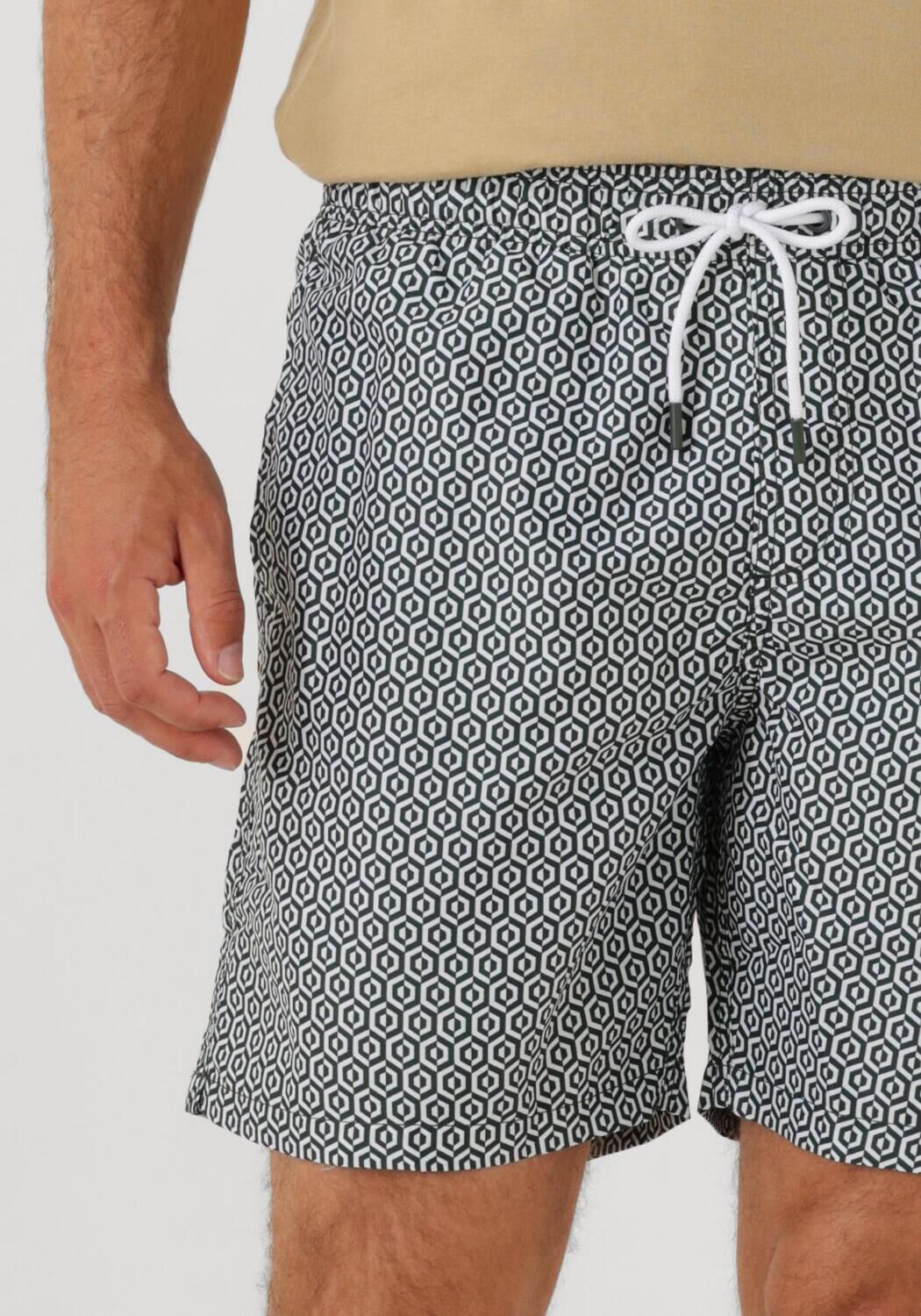 SHIWI Heren Zwembroeken Men Mike Swim Shorts 7 Inch Geo Tile Groen