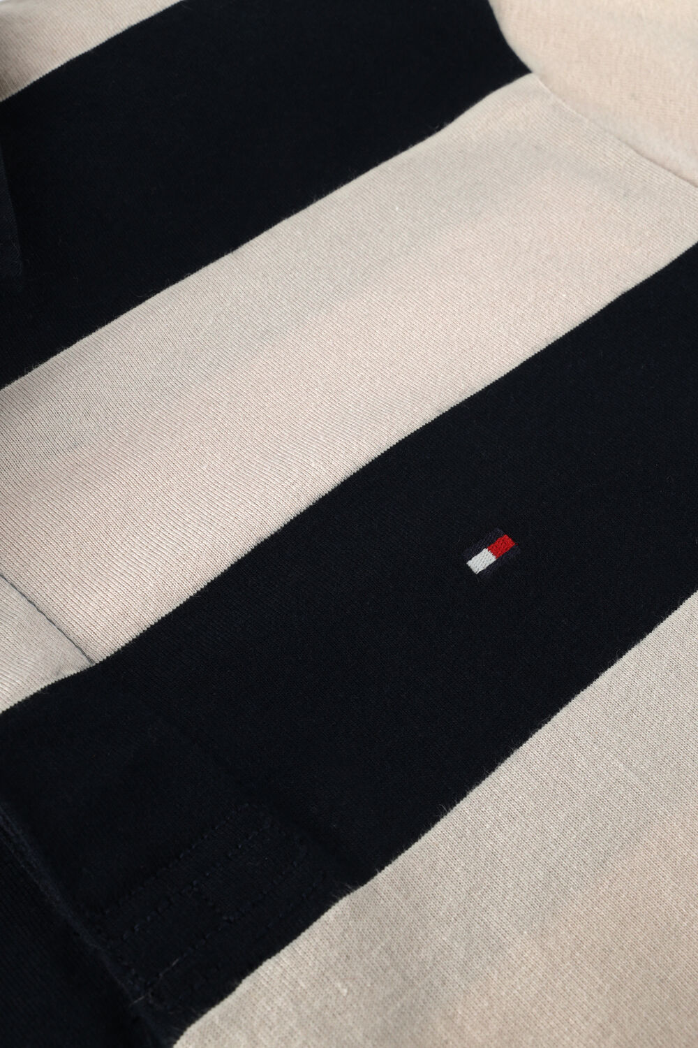 Blauwe TOMMY HILFIGER Polo NEW PREP STRIPE RUGBY - large