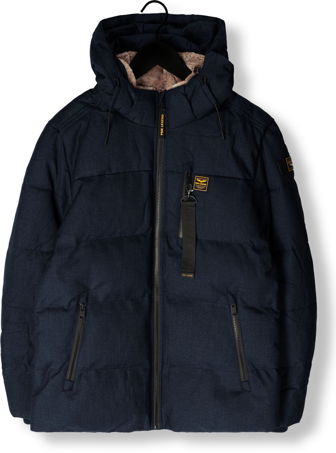 PME LEGEND Heren Jassen Semi Long Jacket Yetcraft Melange Twill Blauw