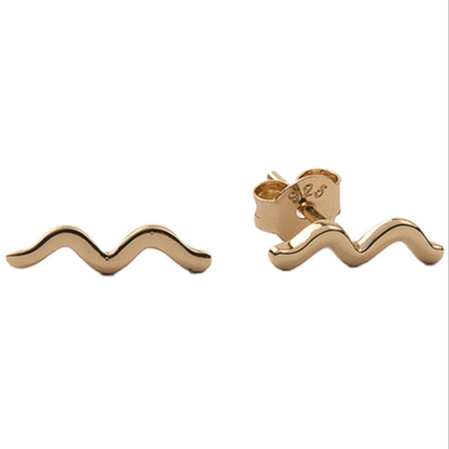 Gouden ATLITW STUDIO Oorbellen PARADE EARRINGS WAVE - large