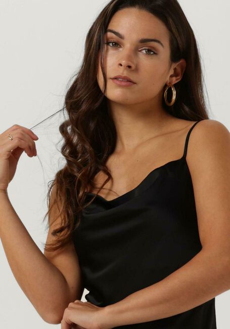 Zwarte Y.A.S. Mini jurk YASDOTTEADRAPE STRAP MINI DRESS - large