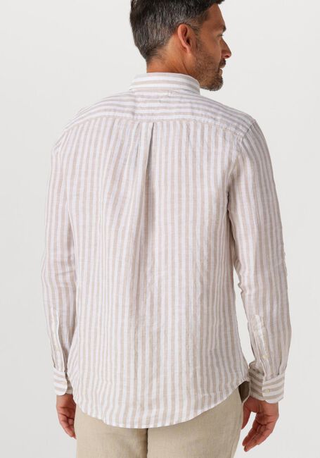 Ecru TOMMY HILFIGER Casual overhemd LINEN ESSENTIAL STRIPE RF SHIRT - large