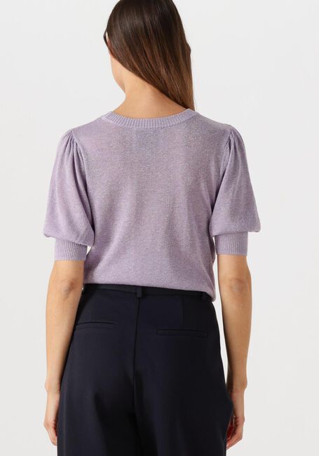 Lila MINUS T-shirt LIVA PUFF SLEEVE METALLIC KNIT PULLOVER - large
