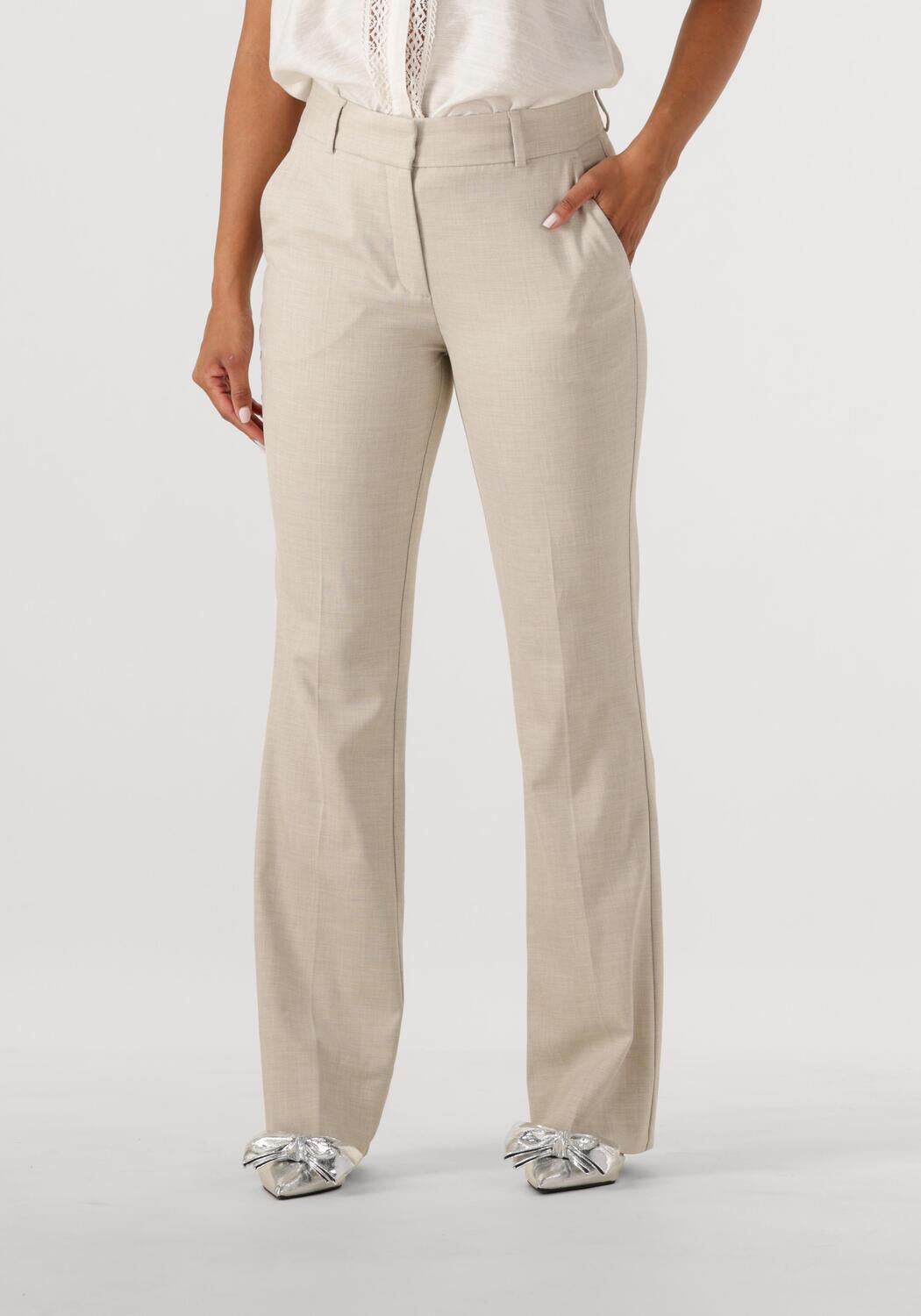 Fiveunits Sand Melange Stijlvolle Broek Gray Dames