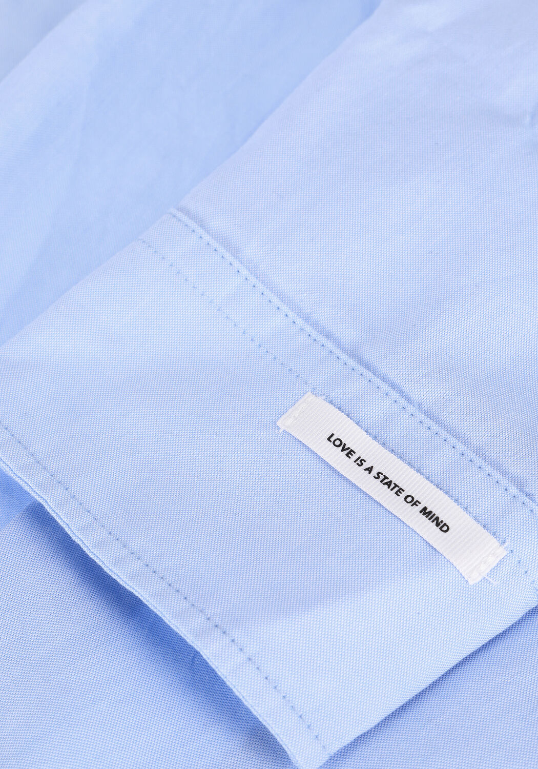 Blauwe 10DAYS Midi jurk OXFORD DRESS - large