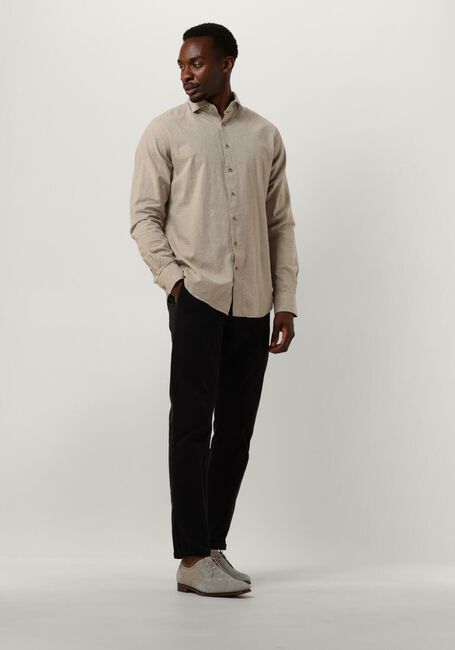 Beige PROFUOMO Klassiek overhemd SHIRT CUTAWAY SC COTTON LINNEN - large