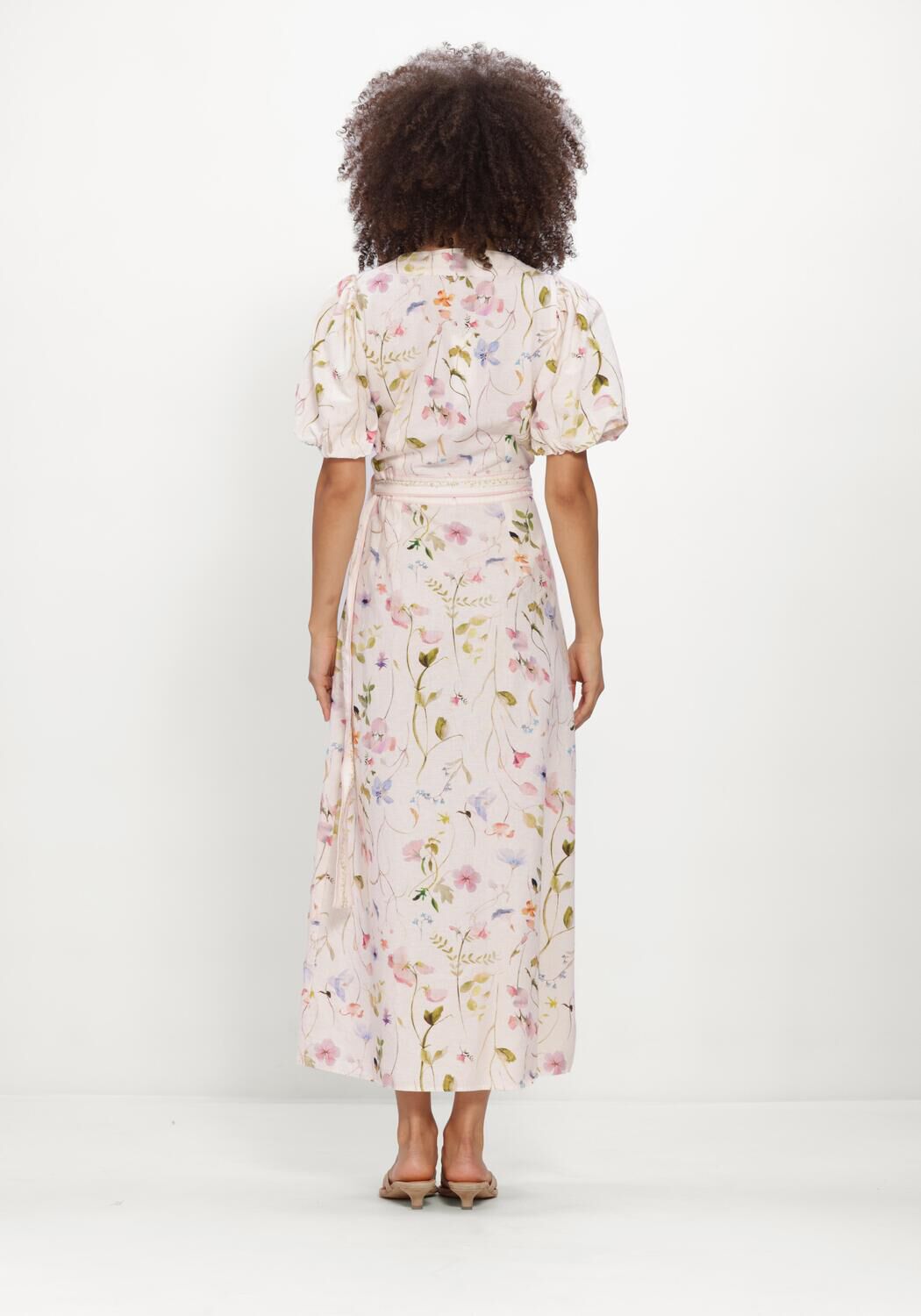 Ecru NEO NOIR Jurken CLARINE FLOWER DRESS - large