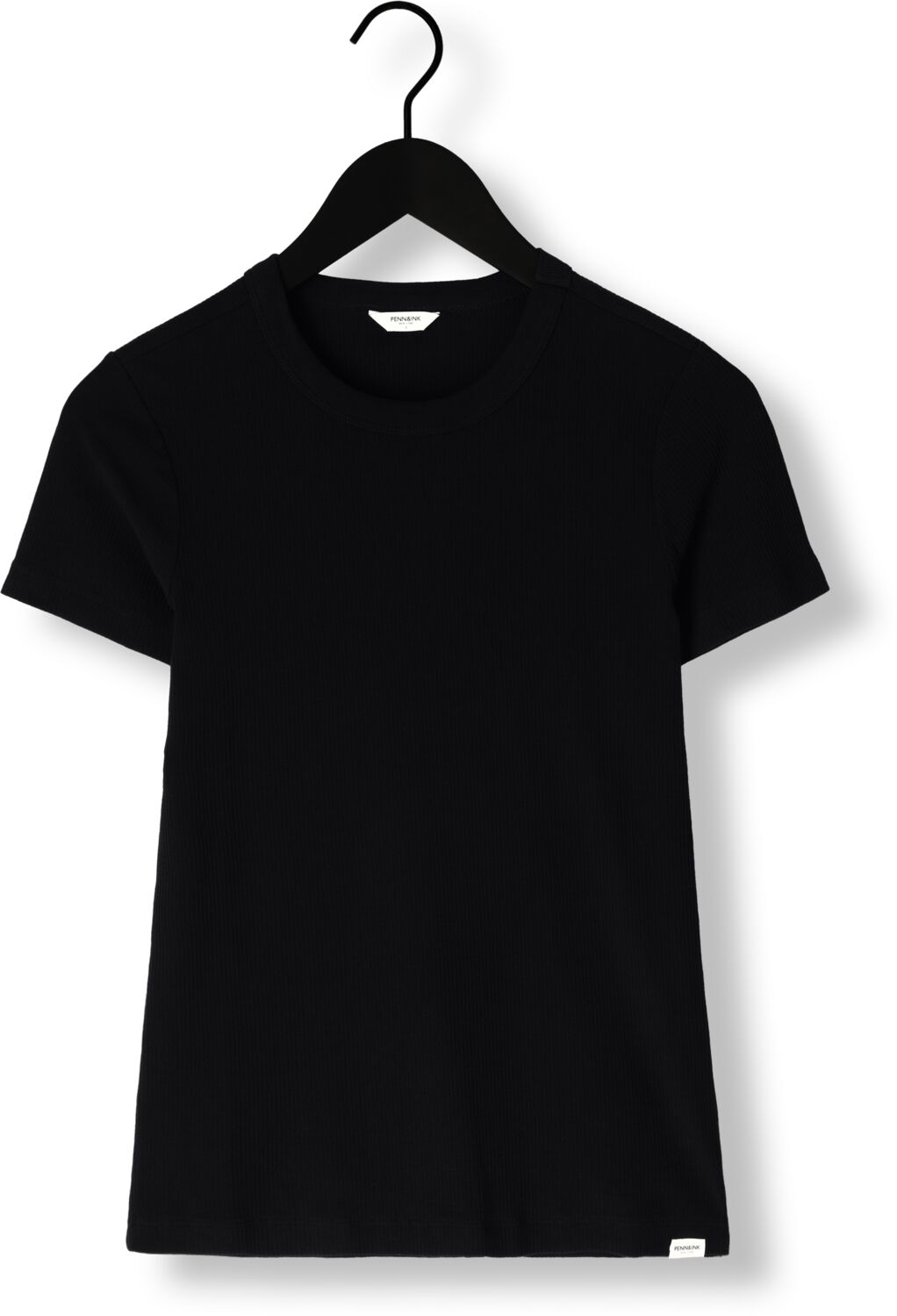 PENN & INK Dames Tops & T-shirts T-shirt Zwart