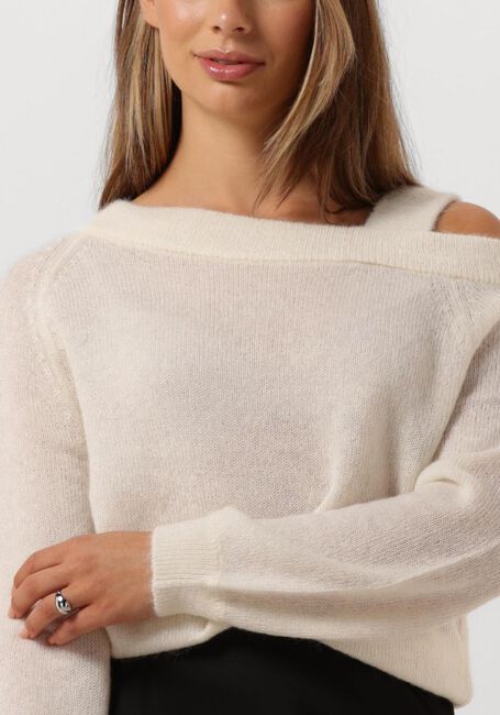 Ecru DANTE6 Top YONKA OFF SHOULDER SWEATER - large