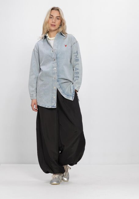 Lichtblauwe ALIX THE LABEL Blouses LADIES WOVEN FLOWY DENIM OVERSIZED BLOUSE - large