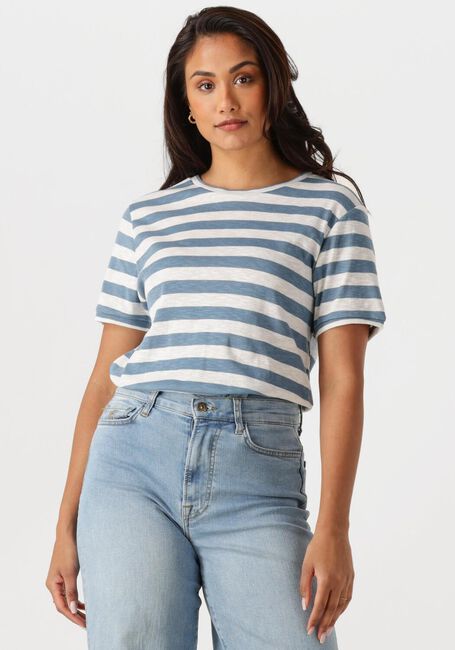 Blauwe BY-BAR T-shirt HOPE BIG STRIPE TOP - large