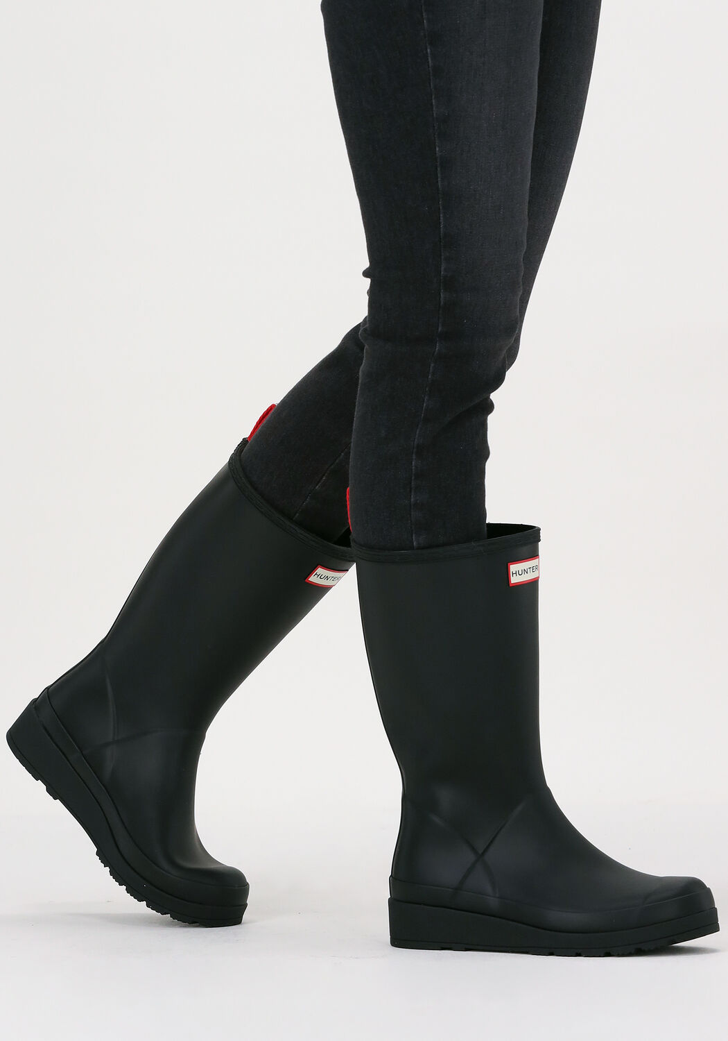 Chick Black Mid-calf Fur-top Boots voor dames Schoenen Meisjesschoenen Laarzen Handgemaakt 