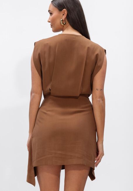 Bruine AAIKO Mini jurk LENY TENCEL TEN 545 - large