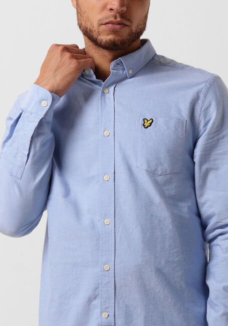Lichtblauwe LYLE & SCOTT Casual overhemd REGULAR FIT LIGHT WEIGHT OXFORD SHIRT - large