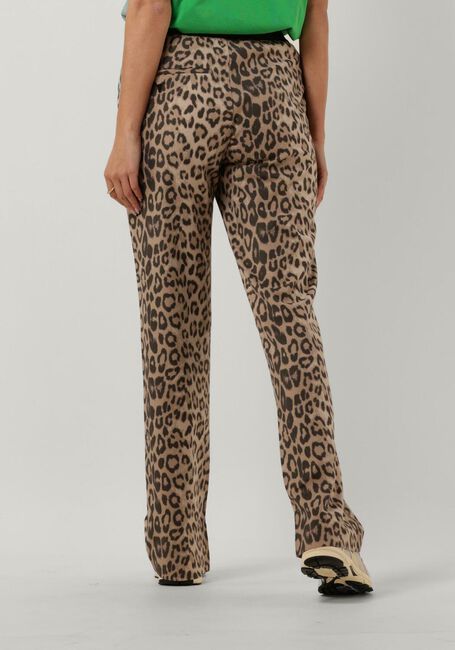 Bruine ALIX THE LABEL Pantalon LADIES WOVEN ANIMAL SUIT PANTS - large