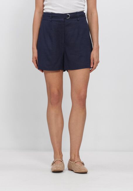 Donkerblauwe Y.A.S. Broeken YASAGANA HW LINEN BLEND MINI SHORTS S - large