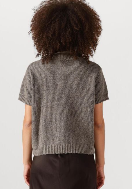 Grijze MY ESSENTIAL WARDROBE Trui PALOMAMW KNIT POLO SS - large