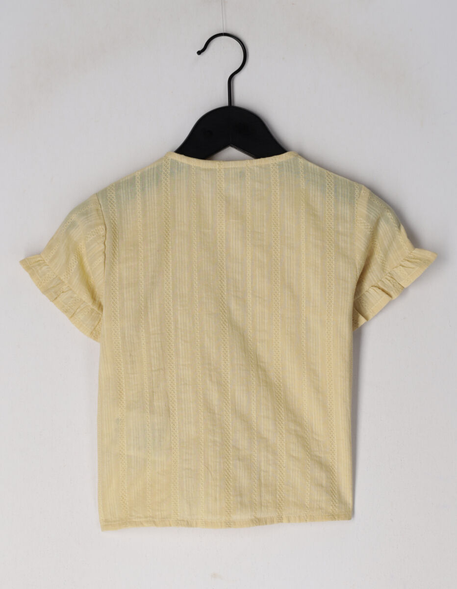 Beige DAILY7 Top RUFFLE SHIRT - large