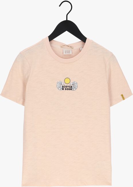 Perzik SCOTCH & SODA T-shirt REGULAR-FIT ORGANIC COTTON T-SHIRT WITH GRAPHICS - large