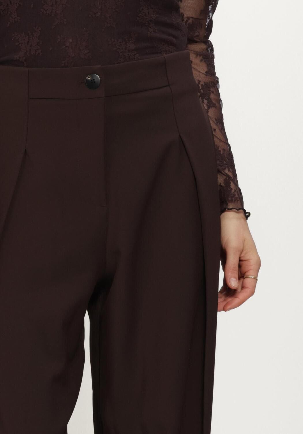 Bordeaux MSCH COPENHAGEN Pantalon MSCHVEGA HW PANTS - large