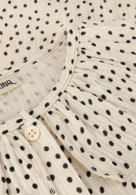 Witte CARLIJNQ Blouses MINI DOTS - BLOUSE BIG COLLAR - large